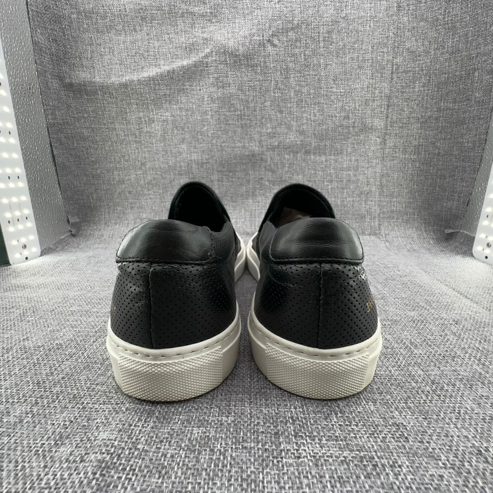 Common Projects Perforated Slip-On Sneakers Size EU 41 READ DESC Black Leather